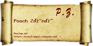 Posch Zénó névjegykártya
